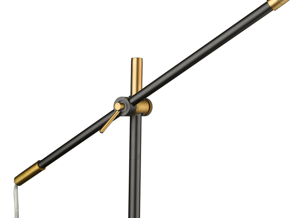 Table Lamp Z-Lite 814TL-MB-OBR Matte Black + Olde Brass Calumet 1 Light Table Lamp Z-Lite