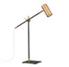 Table Lamp Z-Lite 814TL-MB-OBR Matte Black + Olde Brass Calumet 1 Light Table Lamp Z-Lite