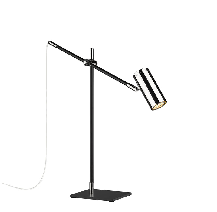 Table Lamp Z-Lite 814TL-MB-PN Matte Black + Polished Nickel Calumet 1 Light Table Lamp Z-Lite