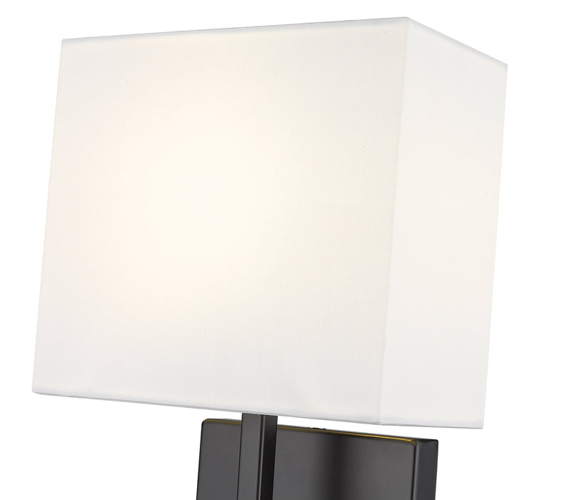 Wall Sconce Z-Lite 815-1S-MB Matte Black Saxon 1 Light Wall Sconce Z-Lite