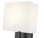 Wall Sconce Z-Lite 815-1S-MB Matte Black Saxon 1 Light Wall Sconce Z-Lite