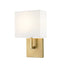 Wall Sconce Z-Lite 815-1S-RB Rubbed Brass Saxon 1 Light Wall Sconce Z-Lite