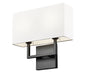 Wall Sconce Z-Lite 815-2S-MB Matte Black Saxon 2 Light Wall Sconce Z-Lite