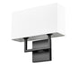Wall Sconce Z-Lite 815-2S-MB Matte Black Saxon 2 Light Wall Sconce Z-Lite