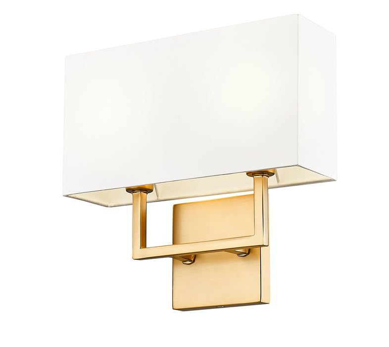 Wall Sconce Z-Lite 815-2S-OBR Olde Brass Saxon 2 Light Wall Sconce Z-Lite