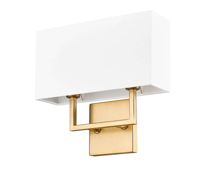 Wall Sconce Z-Lite 815-2S-OBR Olde Brass Saxon 2 Light Wall Sconce Z-Lite