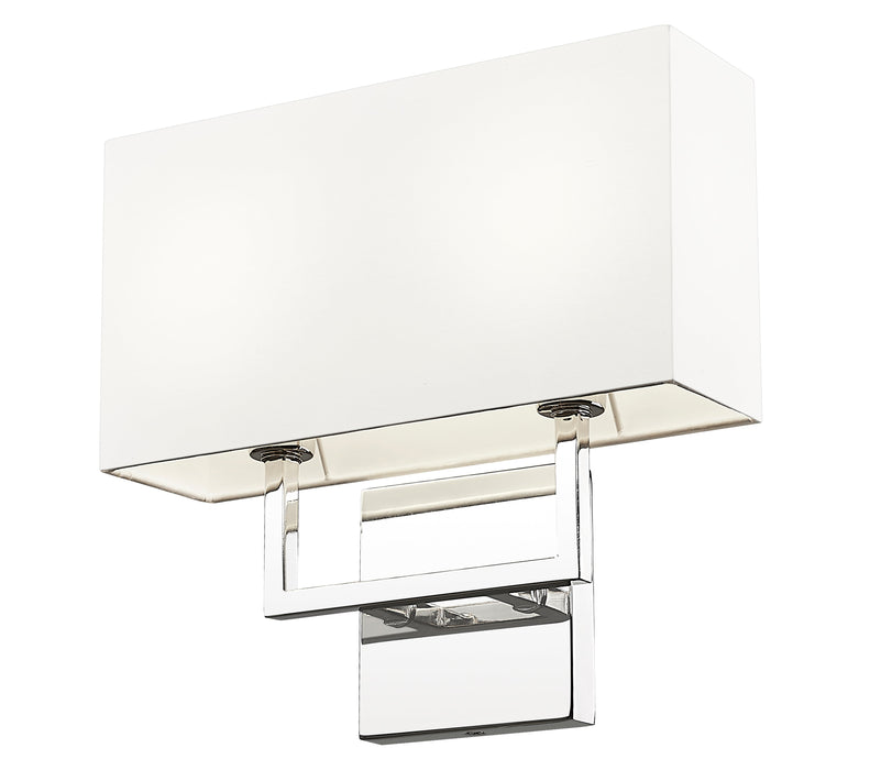 Wall Sconce Z-Lite 815-2S-PN Polished Nickel Saxon 2 Light Wall Sconce Z-Lite