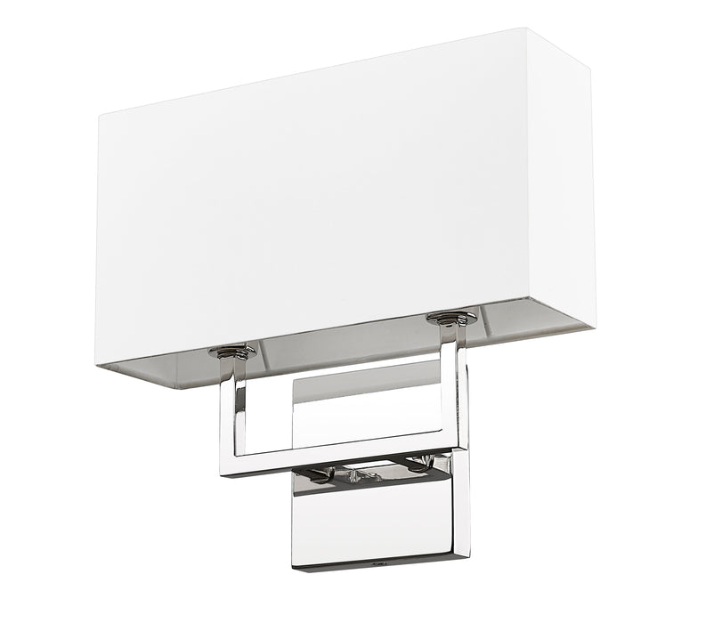 Wall Sconce Z-Lite 815-2S-PN Polished Nickel Saxon 2 Light Wall Sconce Z-Lite