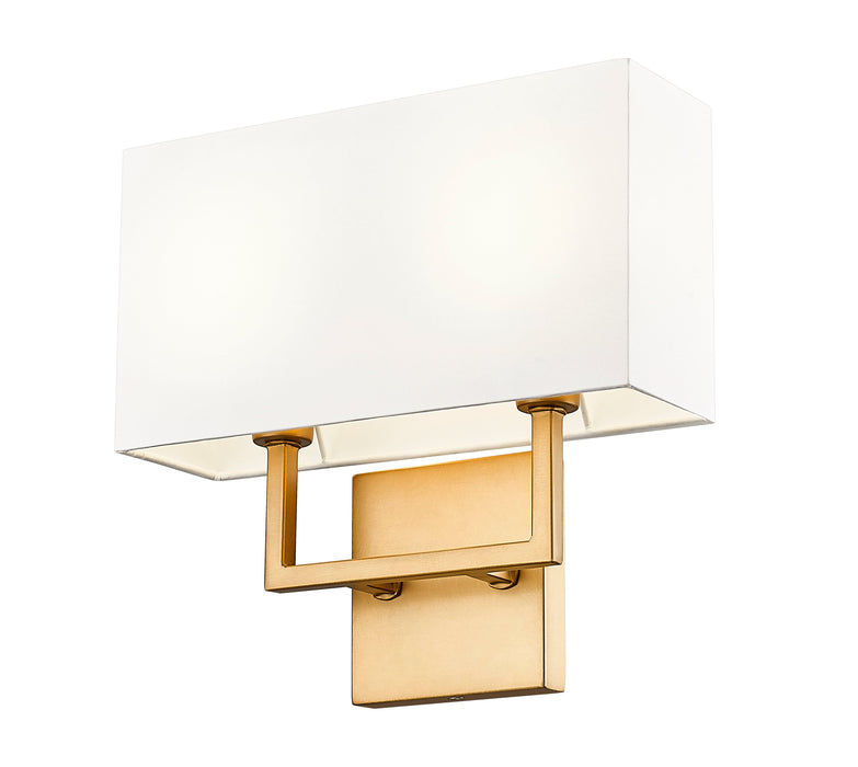 Wall Sconce Z-Lite 815-2S-RB Rubbed Brass Saxon 2 Light Wall Sconce Z-Lite