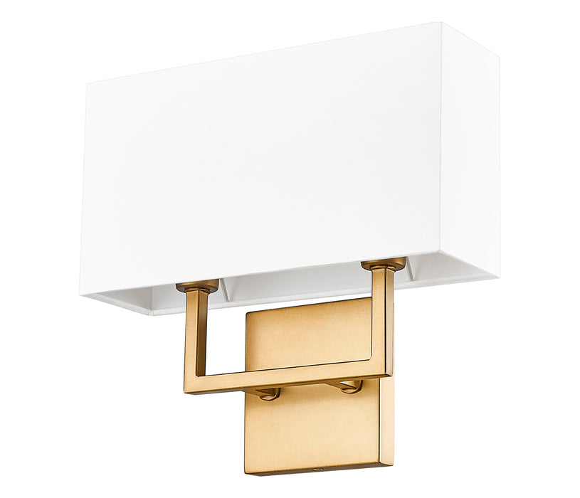 Wall Sconce Z-Lite 815-2S-RB Rubbed Brass Saxon 2 Light Wall Sconce Z-Lite