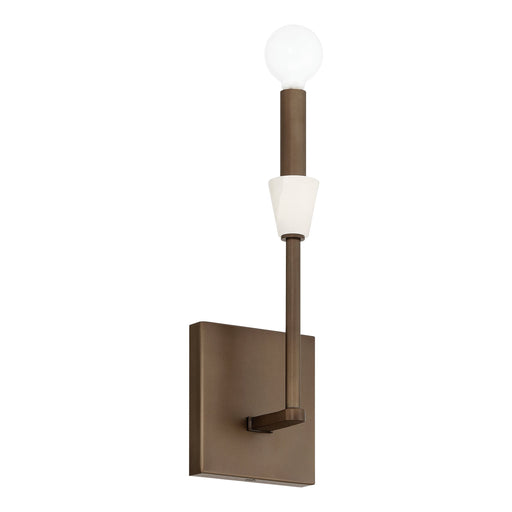 Wall Sconce Thesis 207367A Montclair 12 inch 1 light Forged Bronze and Natural Alabaster Wall Sconce THESIS