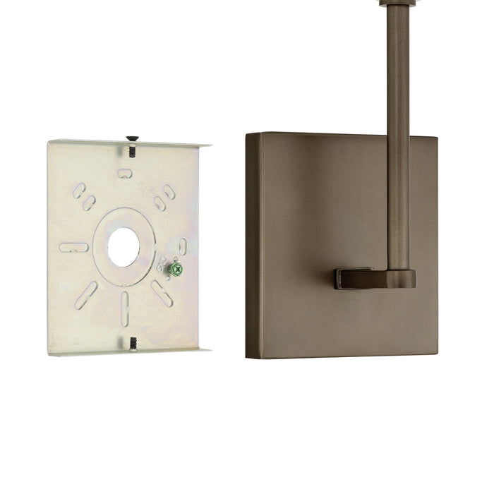 Wall Sconce Thesis 207367A Montclair 12 inch 1 light Forged Bronze and Natural Alabaster Wall Sconce THESIS