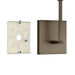 Wall Sconce Thesis 207367A Montclair 12 inch 1 light Forged Bronze and Natural Alabaster Wall Sconce THESIS