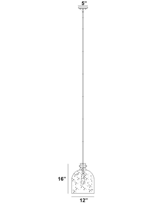 Pendant Z-Lite 817-12PN Polished Nickel Pearson 1 Light Pendant Z-Lite