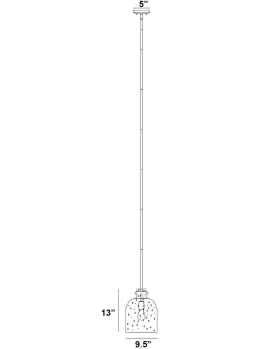 Pendant Z-Lite 817-9PN Polished Nickel Pearson 1 Light Pendant Z-Lite