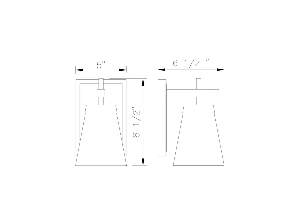 Wall Sconce Z-Lite 819-1S-CH Chrome Lauren 1 Light Wall Sconce Z-Lite