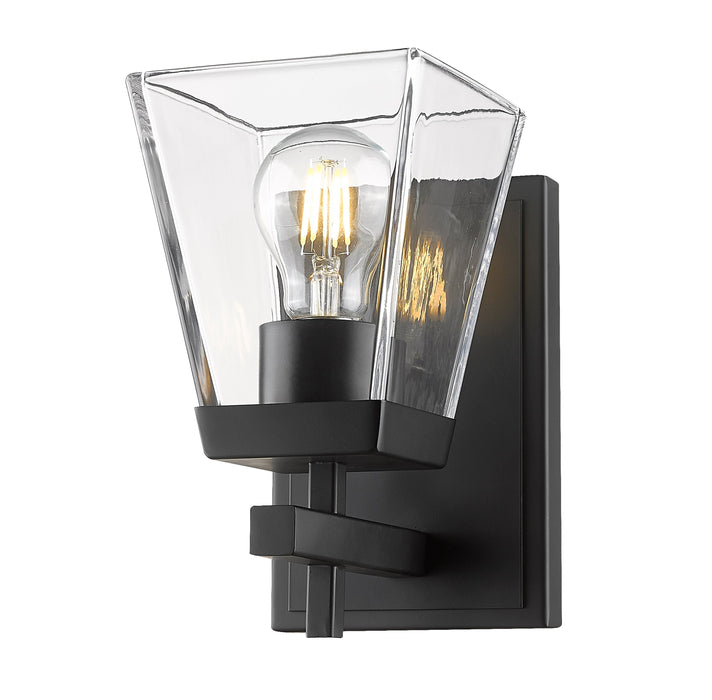 Wall Sconce Z-Lite 819-1S-MB Matte Black Lauren 1 Light Wall Sconce Z-Lite