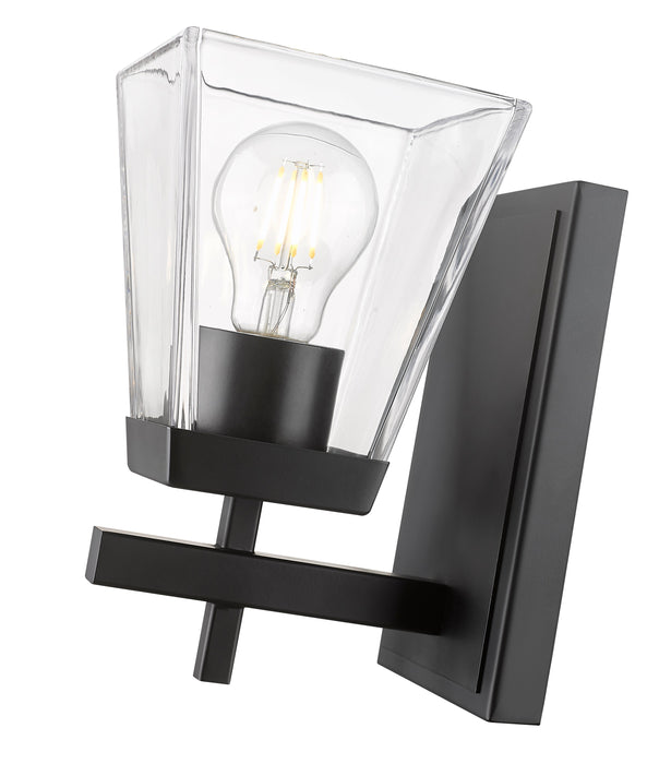 Wall Sconce Z-Lite 819-1S-MB Matte Black Lauren 1 Light Wall Sconce Z-Lite
