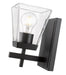 Wall Sconce Z-Lite 819-1S-MB Matte Black Lauren 1 Light Wall Sconce Z-Lite