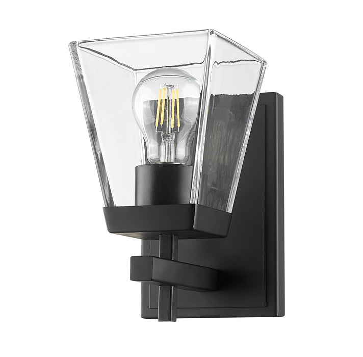Wall Sconce Z-Lite 819-1S-MB Matte Black Lauren 1 Light Wall Sconce Z-Lite