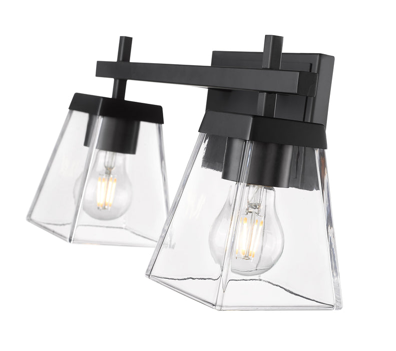 Vanity Z-Lite 819-2V-MB Matte Black Lauren 2 Light Vanity Z-Lite