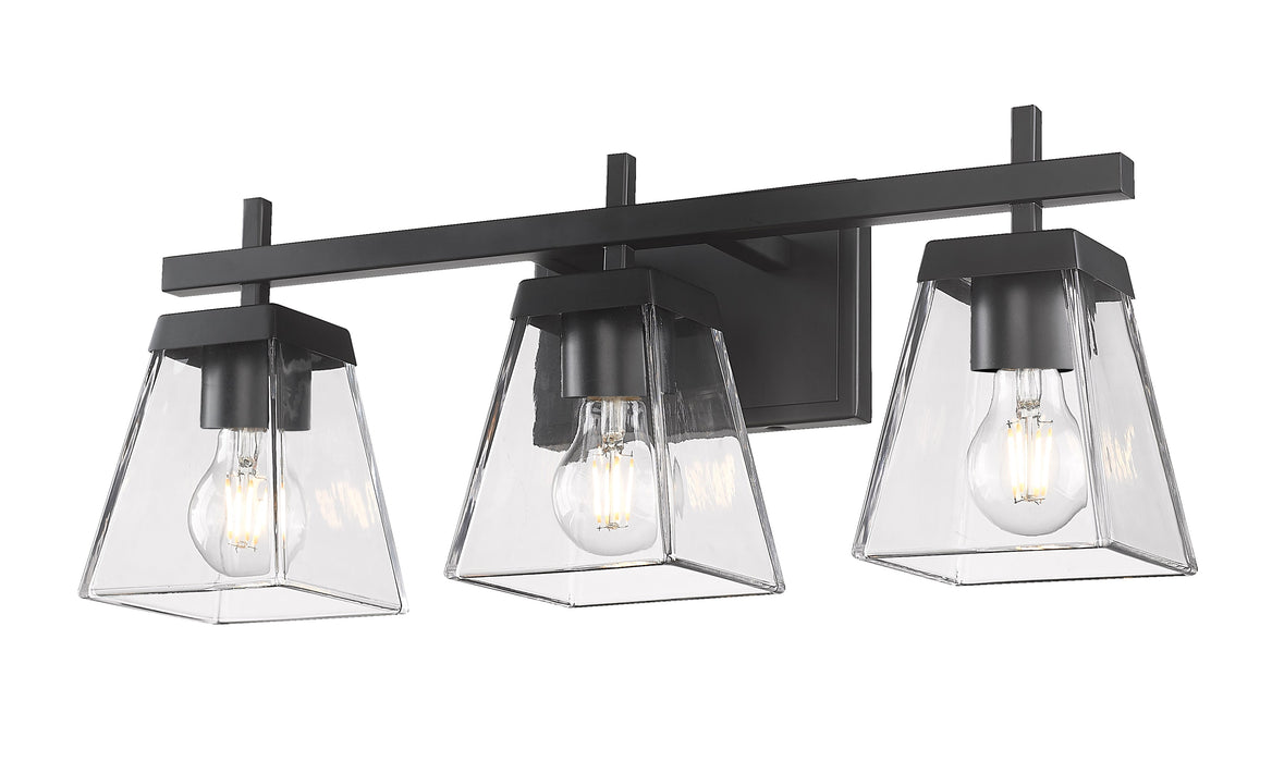 Vanity Z-Lite 819-3V-MB Matte Black Lauren 3 Light Vanity Z-Lite