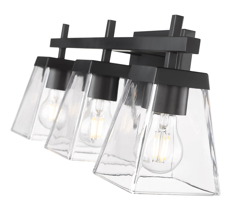 Vanity Z-Lite 819-3V-MB Matte Black Lauren 3 Light Vanity Z-Lite