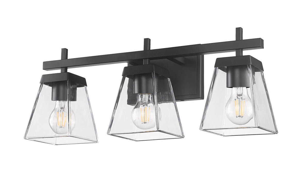 Vanity Z-Lite 819-3V-MB Matte Black Lauren 3 Light Vanity Z-Lite