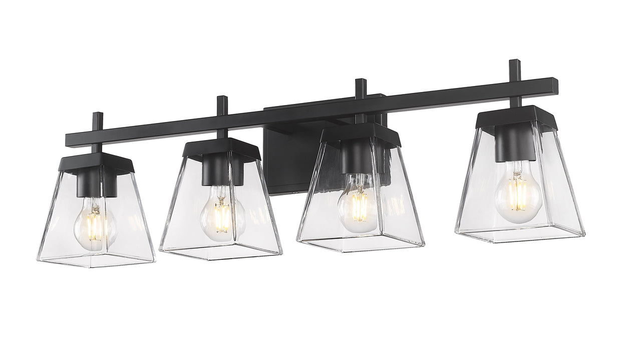Vanity Z-Lite 819-4V-MB Matte Black Lauren 4 Light Vanity Z-Lite
