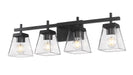 Vanity Z-Lite 819-4V-MB Matte Black Lauren 4 Light Vanity Z-Lite