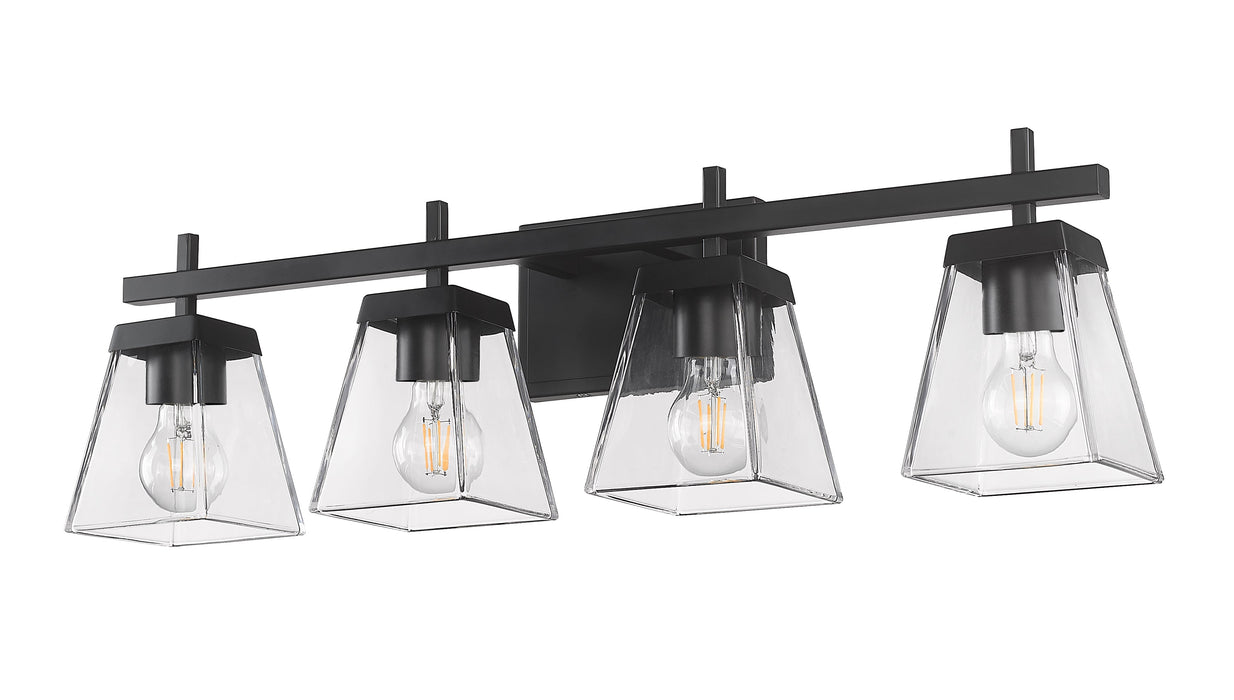 Vanity Z-Lite 819-4V-MB Matte Black Lauren 4 Light Vanity Z-Lite