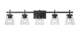 Vanity Z-Lite 819-5V-MB Matte Black Lauren 5 Light Vanity Z-Lite