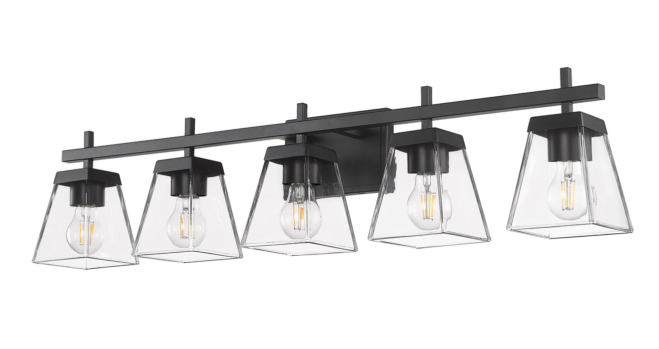Vanity Z-Lite 819-5V-MB Matte Black Lauren 5 Light Vanity Z-Lite