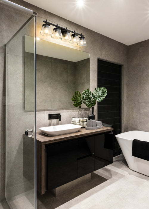 Vanity Z-Lite 819-5V-MB Matte Black Lauren 5 Light Vanity Z-Lite