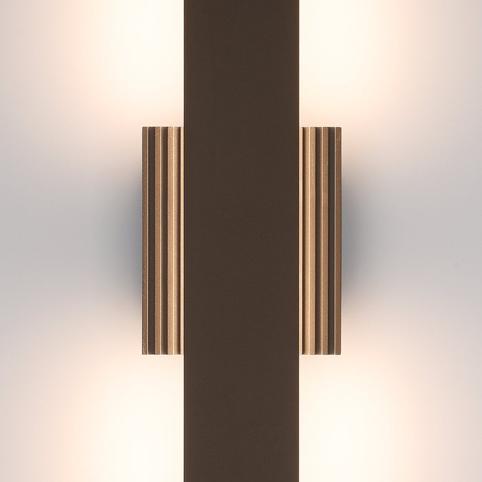Exterior Wall Sconce Thesis 207721A Jacks 22 inch Architectural Bronze 5CCT LED Exterior Wall Sconce THESIS