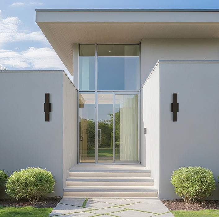 Exterior Wall Sconce Thesis 207721A Jacks 22 inch Architectural Bronze 5CCT LED Exterior Wall Sconce THESIS