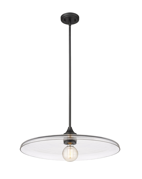 Pendant Z-Lite 821P24-MB Matte Black Paloma 1 Light Pendant Z-Lite