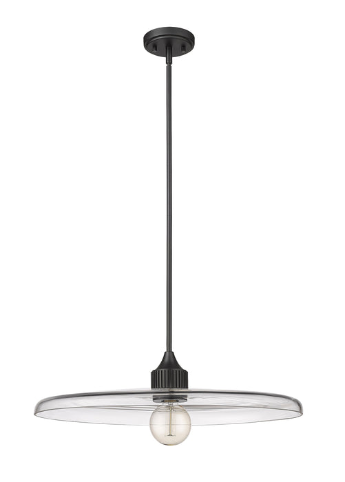 Pendant Z-Lite 821P24-MB Matte Black Paloma 1 Light Pendant Z-Lite
