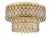 Flush Mount Z-Lite 822F20-HB Heirloom Brass Dealey 9 Light Flush Mount Z-Lite