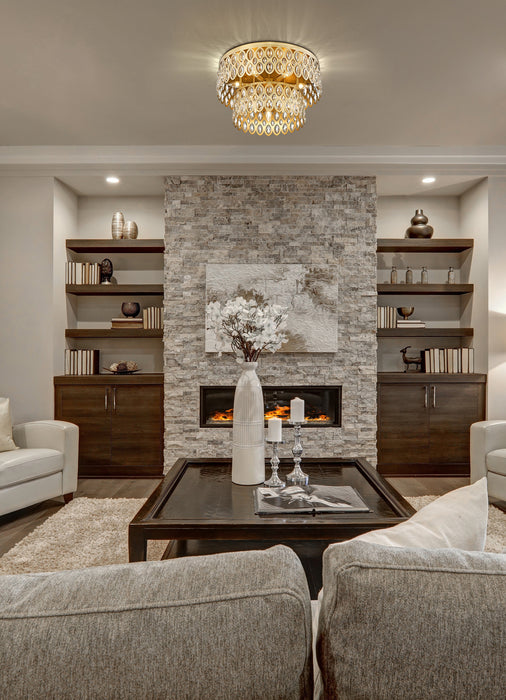 Flush Mount Z-Lite 822F20-HB Heirloom Brass Dealey 9 Light Flush Mount Z-Lite