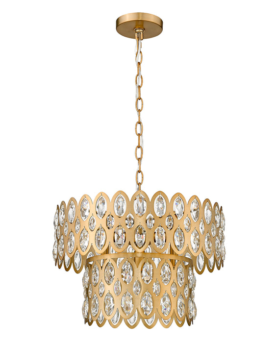 Pendant Z-Lite 822P15-HB Heirloom Brass Dealey 5 Light Pendant Z-Lite