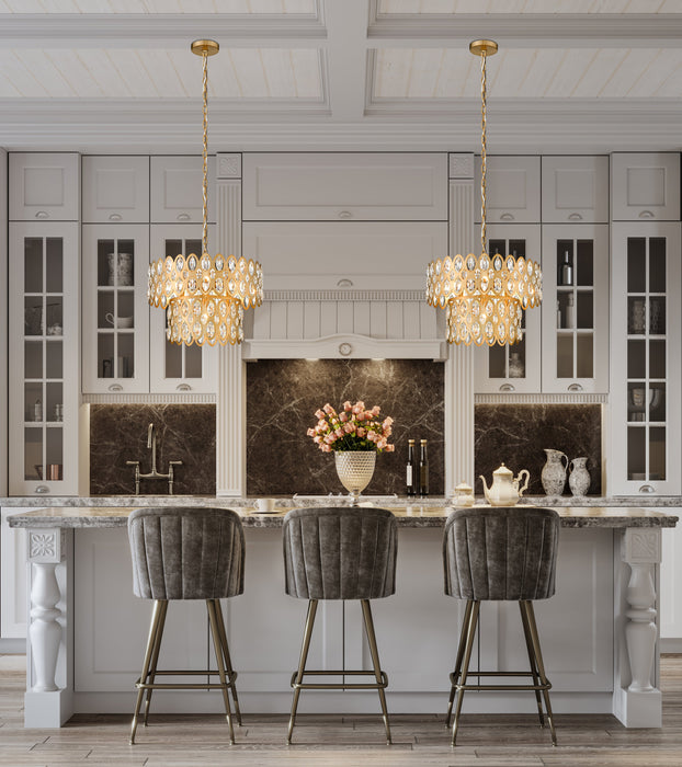 Pendant Z-Lite 822P15-HB Heirloom Brass Dealey 5 Light Pendant Z-Lite