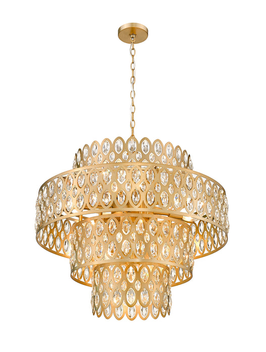 Chandelier Z-Lite 822P26-HB Heirloom Brass Dealey 13 Light Chandelier Z-Lite