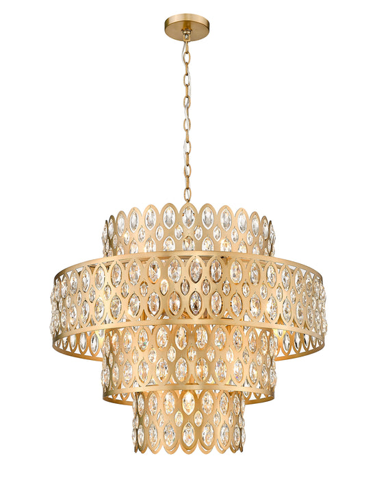 Chandelier Z-Lite 822P26-HB Heirloom Brass Dealey 13 Light Chandelier Z-Lite