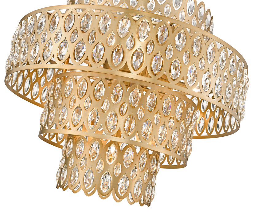 Chandelier Z-Lite 822P26-HB Heirloom Brass Dealey 13 Light Chandelier Z-Lite