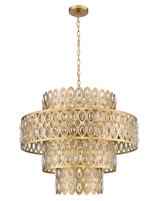 Chandelier Z-Lite 822P26-HB Heirloom Brass Dealey 13 Light Chandelier Z-Lite