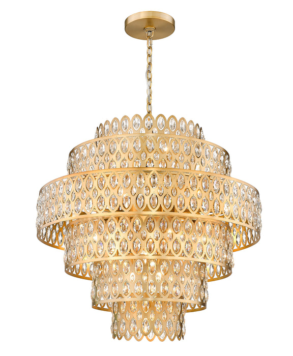 Chandelier Z-Lite 822P32-HB Heirloom Brass Dealey 17 Light Chandelier Z-Lite