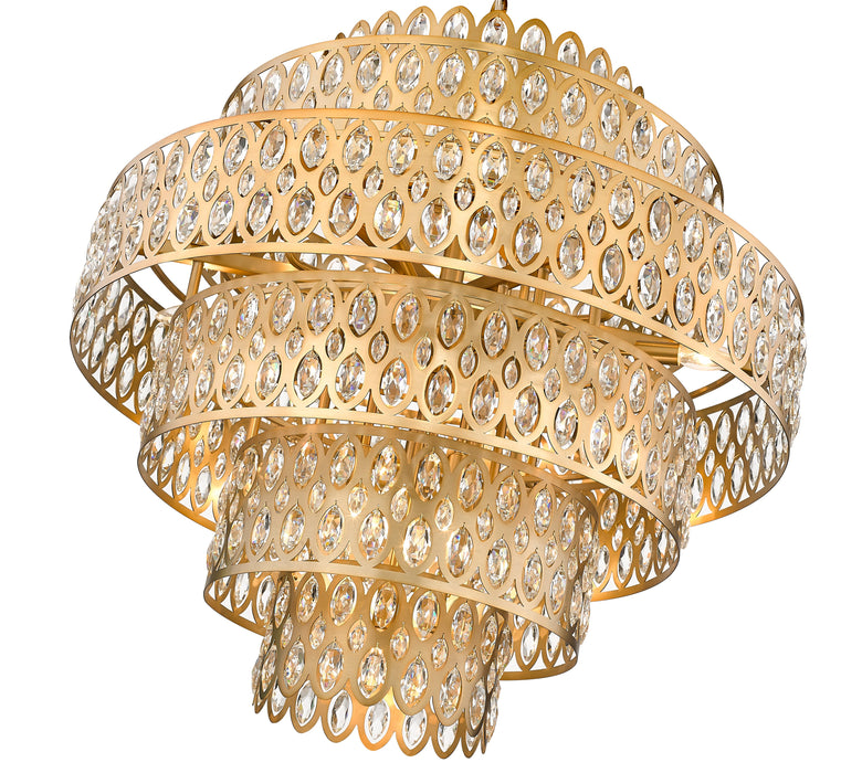 Chandelier Z-Lite 822P32-HB Heirloom Brass Dealey 17 Light Chandelier Z-Lite
