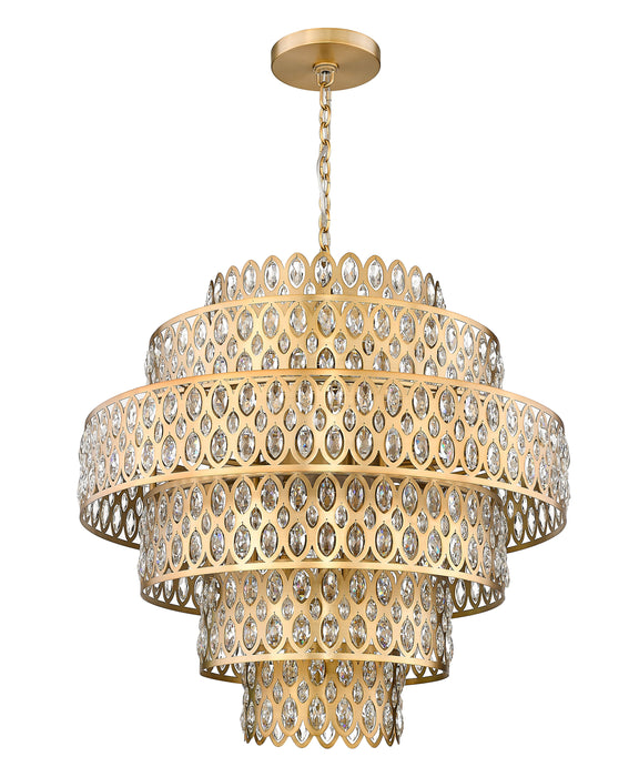 Chandelier Z-Lite 822P32-HB Heirloom Brass Dealey 17 Light Chandelier Z-Lite
