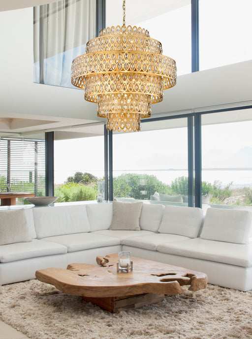 Chandelier Z-Lite 822P32-HB Heirloom Brass Dealey 17 Light Chandelier Z-Lite